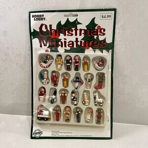 SEALED Vintage Hobby Lobby Christmas Miniature Ornaments